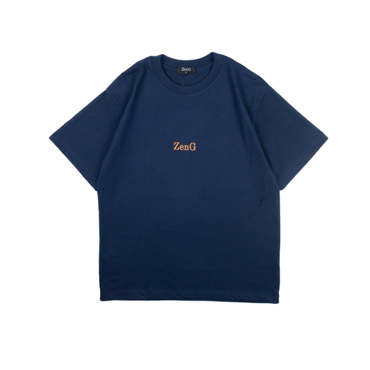 ZenG Logo T-Shirt NavyBlue/Orange